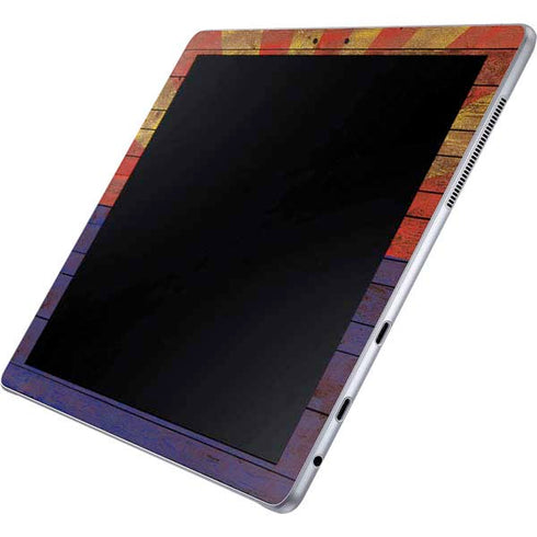 Arizona Flag Dark Wood Galaxy Book 12in Skin
